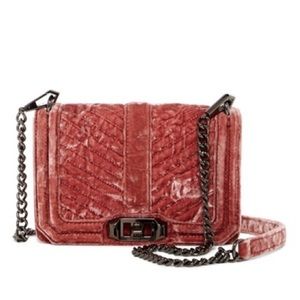 Rebecca Minkoff Chevron Quilted Velvet Crossbody
